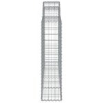 vidaXL Paniers à gabions arqués 40 Pièces 200x30x120/140 cm Fer galvanisé