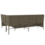 vidaXL Canapé de jardin avec coussins forme de L gris résine tressée