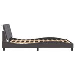 vidaXL Cadre de lit avec LED sans matelas gris 120x200 cm