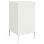 vidaXL Tables de chevet 2 Pièces blanc 36x39x68 cm acier