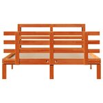 vidaXL Cadre de lit et tête de lit sans matelas cire marron 140x200 cm