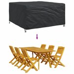 vidaXL Housse pour mobilier d'extérieur Noir 180 x 190 x 85 cm 420D