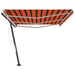 vidaXL Auvent manuel rétractable sur pied 600x300 cm Orange et marron