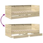 vidaXL Lit de jour et tiroirs chêne sonoma 75x190cm bois d'ingénierie