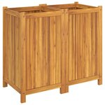 vidaXL Jardinière avec doublure 84x42x75 cm bois massif d'acacia