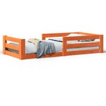 vidaXL Cadre de lit sans matelas cire marron 75x190 cm bois pin massif