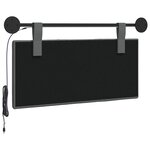 vidaXL Tête de lit suspendue Avec lumière LED Gris foncé Tissu