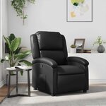 vidaXL Fauteuil inclinable Noir Similicuir