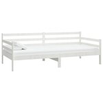 vidaXL Lit de repos avec matelas 90x200 cm Blanc Bois de pin massif