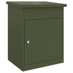 vidaXL Boîte de dépôt de colis Vert olive 47 5 x 38 x 59 cm Acier