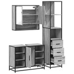 vidaXL Ensemble de meubles de salle de bain 3 Pièces sonoma gris