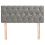 vidaXL Tête de lit Gris clair 90x7x78/88 cm Velours