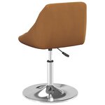 vidaXL Chaises pivotantes à manger lot de 2 Marron Velours