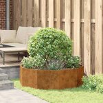 vidaXL Jardinière Rouillé 120 x 120 x 35 cm