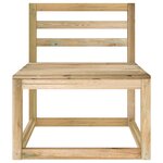 vidaXL Salon de jardin 2 Pièces Bois de pin imprégné de vert