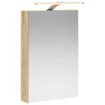 vidaXL Armoire Miroir de Salle de Bain avec étagère Chêne Sonoma