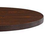vidaXL Table de bistro Marron foncé 80 cm MDF