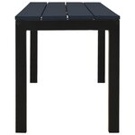 vidaXL Banc de jardin 110 cm acier et WPC noir