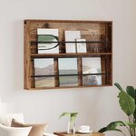 vidaXL Étagère à magazines avec étagère Bois ancien 100 x 12 x 70 cm