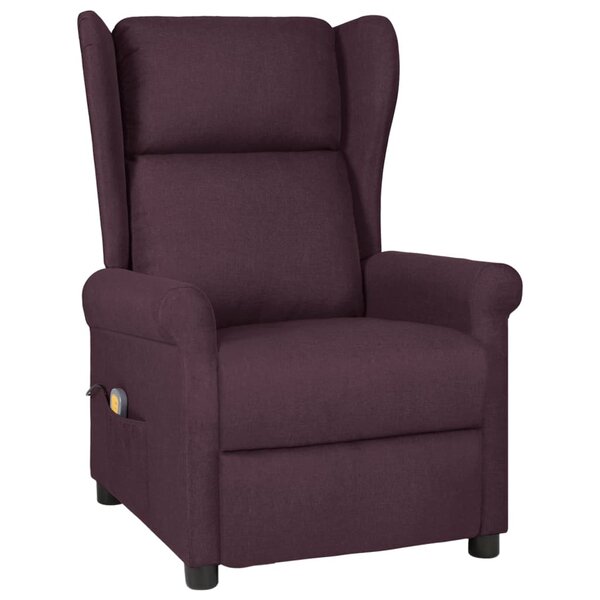 vidaXL Fauteuil de massage Violet Tissu