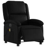 vidaXL Fauteuil de massage inclinable électrique noir similicuir