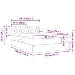 vidaXL Lit avec rangement et matelas avec matelas Bleu 140 x 190 cm