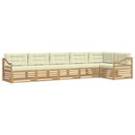 vidaXL Ensemble de canapés d'extérieur 6 pc Blanc et crème Polyester