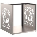 VidaXL Étagère à bois 40x40x40 cm acier résistant aux intempéries