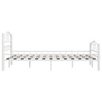 vidaXL Cadre de lit sans matelas blanc métal 140x200 cm