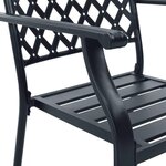 vidaXL Chaises empilables d'extérieur lot de 2 acier anthracite