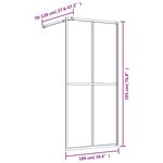 vidaXL Paroi de douche avec verre ESG transparent doré 100x195 cm