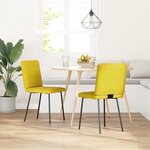 vidaXL Chaises à manger lot de 2 Jaune Velours