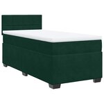 vidaXL Sommier à lattes de lit avec matelas Vert foncé 90x190 cm