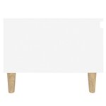 vidaXL Table d'appoint Blanc 50x46x35 cm Bois d'ingénierie