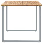 Table de jardin vidaXL Gris 140x80x75 cm Acier et Bois d'acacia solide