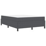 vidaXL Cadre de lit avec matelas Gris foncé 160 x 200 cm tissu