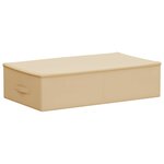 vidaXL Boîte de rangement 24 Pièces Crème 70 x 40 x 18 cm Tissu intissé