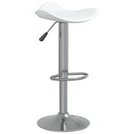 vidaXL Tabourets de bar lot de 2 blanc acier chromé et cuir artificiel