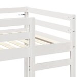 vidaXL Cadre de lit mezzanine Blanc 75 x 190 cm Pin massif