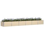 vidaXL Jardinière Ivoire 480 x 80 x 45 cm Acier