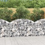 vidaXL Panier de gabions arqué 150x30x80/100 cm Fer galvanisé