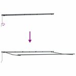 vidaXL Auvent Rétractable Gris clair 600 × 350 cm tissu