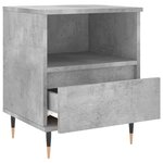 vidaXL Table de chevet gris béton 40x35x50 cm bois d’ingénierie