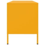 vidaXL Meuble TV jaune moutarde 100 5x39x50 5 cm acier