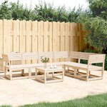 vidaXL Salon de jardin 6 Pièces bois de pin massif