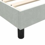 vidaXL Sommier à lattes de lit et matelas gris clair 90x220 cm velours