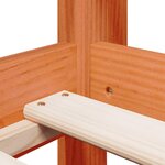 vidaXL Lit haut sans matelas cire marron 90x200 cm bois de pin massif