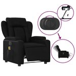 vidaXL Fauteuil de massage inclinable électrique noir similicuir