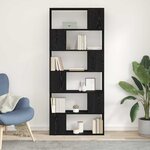 vidaXL Centre de divertissement Noir 80 x 24 x 186 cm