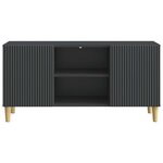 vidaXL Meuble TV Noir 102 x 34 5 x 50 cm Bois d'ingénierie